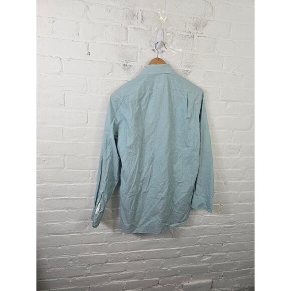 J. Crew Men's Collared Neck Button Down Shirt Long Sleeve Blue Size Large - Picture 2 of 5